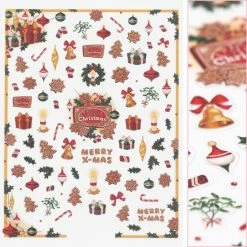 Tensor Holiday Festive Nail Art Sticker / Sweet Gingerbread Candy Nails - 20% Off