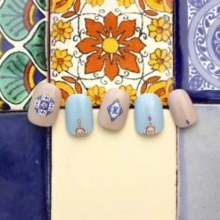 Dollar Store FUNSIDE Japanese Nail Art Sticker / Moroccan Porcelain