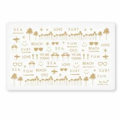 Summer Nails FUNSIDE Japanese Nail Art Sticker / Sea Luau Gold Foil