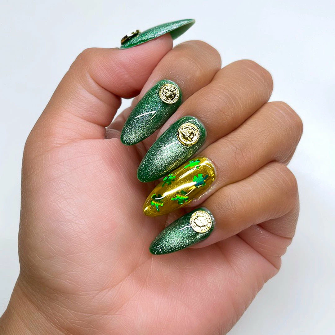 Aliexpress Lucky Clover Glitter / Green Holographic Nail Art 2 Aliexpress Lucky Clover Glitter / Green Holographic Nail Art