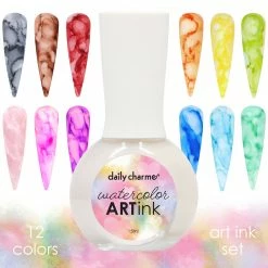 MORE BEAUTY Daily Charme Watercolor Art Ink Set / 12 Colors Pride Month