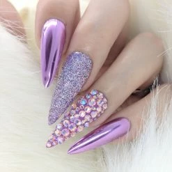 Daily Charme Nail Crystals Swarovski Round Flatback Rhinestone / Light Rose Shimmer