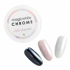 MORE BEAUTY Summer Nails Magic White Chrome Powder