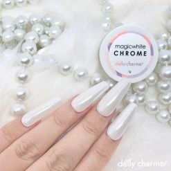 MORE BEAUTY Summer Nails Magic White Chrome Powder