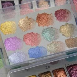 MORE BEAUTY New Arrivals Metallic Watercolor Nail Art Palette / 20 Colors