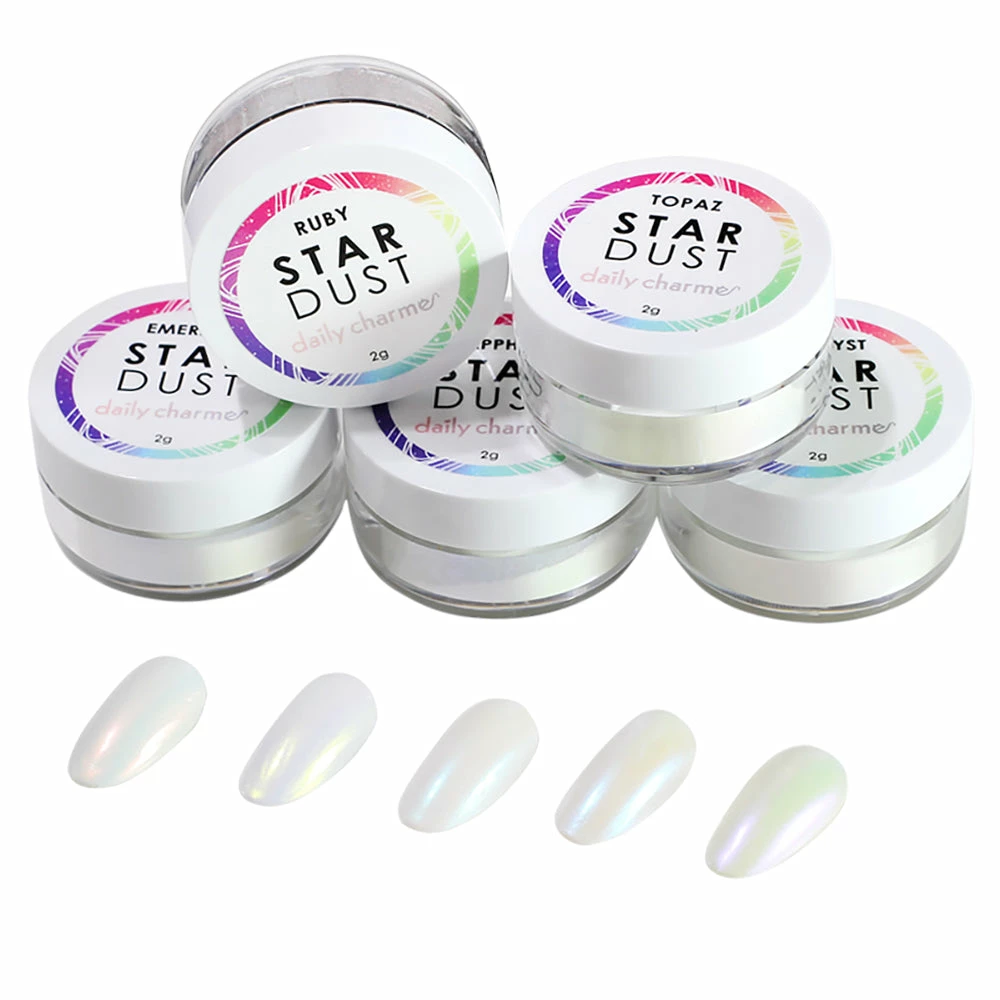 MORE BEAUTY Stardust Unicorn Powder Set / 5 Colors Summer Nails 1 MORE BEAUTY Stardust Unicorn Powder Set / 5 Colors Summer Nails