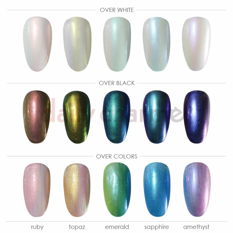MORE BEAUTY Stardust Unicorn Powder Set / 5 Colors Summer Nails 3 MORE BEAUTY Stardust Unicorn Powder Set / 5 Colors Summer Nails