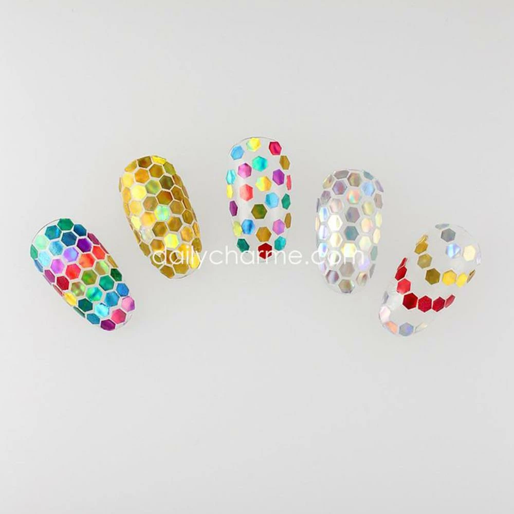 American Glitters Summer Nails Holographic Rainbow Hex Glitter Mix 2 American Glitters Summer Nails Holographic Rainbow Hex Glitter Mix
