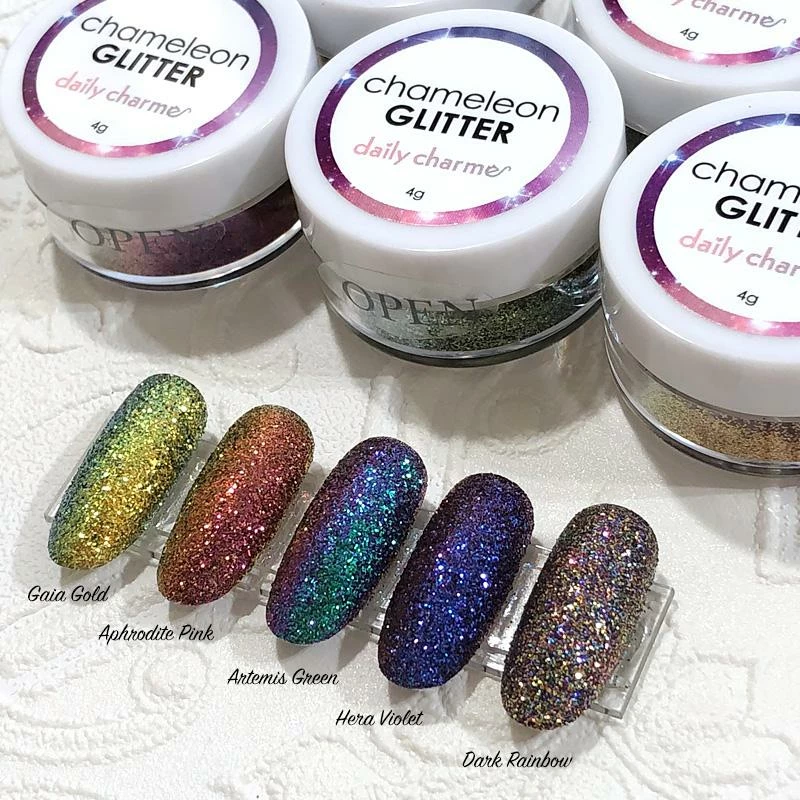 American Glitters Chameleon Color Shifting Glitter / 5 Colors 2 American Glitters Chameleon Color Shifting Glitter / 5 Colors