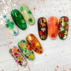 Aliexpress Holographic Hemp Leaf Glitter / Green