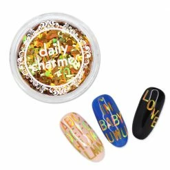 Aliexpress Nail Art Alphabet Letters Glitter Mix / Holographic Gold