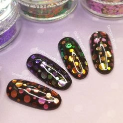 XuCai Nail Art Chameleon Color Shifting Glitter Dot Mix / Dragon Flame