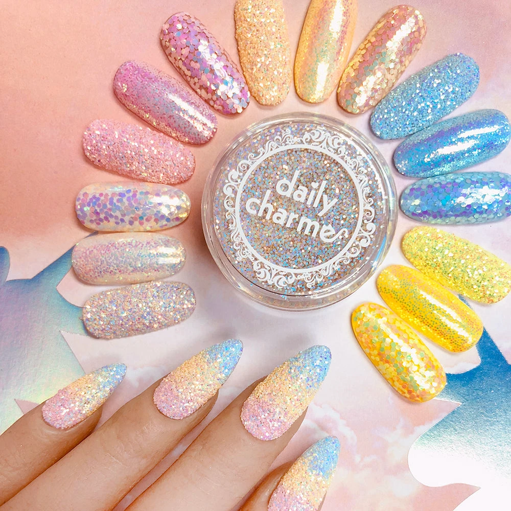 XuCai Candy Nails - 20% Off Pastel Iridescent Glitter / Sea Salt Ice Cream 4 XuCai Candy Nails - 20% Off Pastel Iridescent Glitter / Sea Salt Ice Cream
