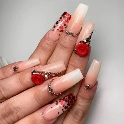 XuCai Red Metallic Glitter Dot Mix