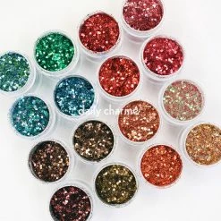 1688 Nail Art Pecan Pie Metallic Glitter Mix Set / Fine