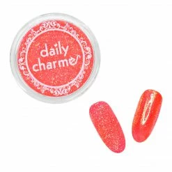 Hui Mei Sen Glitters Iridescent Neon Glitter Dust / Coral Paloma Candy Nails - 20% Off
