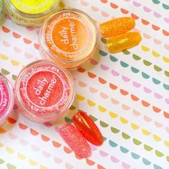 Hui Mei Sen Glitters Iridescent Neon Glitter Dust / Coral Paloma Candy Nails - 20% Off