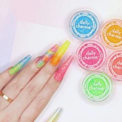 Hui Mei Sen Glitters Iridescent Neon Glitter Dust / Orange Sunrise