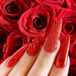 American Glitters Candy Nails - 20% Off Metallic Glitter Dust / Crimson Red