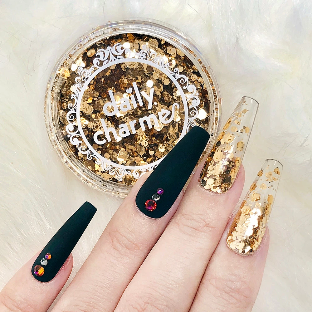 American Glitters Metallic Mixed Hex Glitter / 10G / Champagne Gold Best Sellers 3 American Glitters Metallic Mixed Hex Glitter / 10G / Champagne Gold Best Sellers