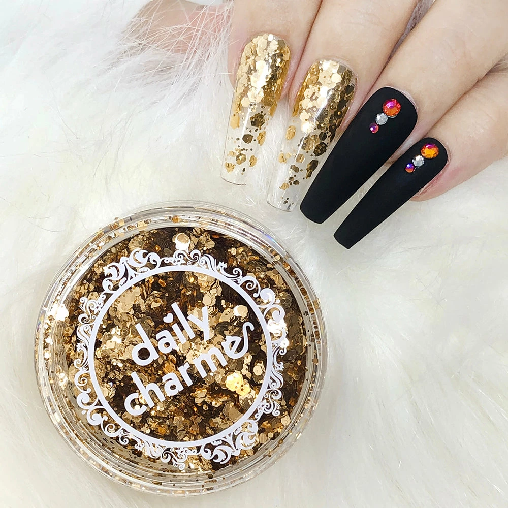 American Glitters Metallic Mixed Hex Glitter / 10G / Champagne Gold Best Sellers 2 American Glitters Metallic Mixed Hex Glitter / 10G / Champagne Gold Best Sellers