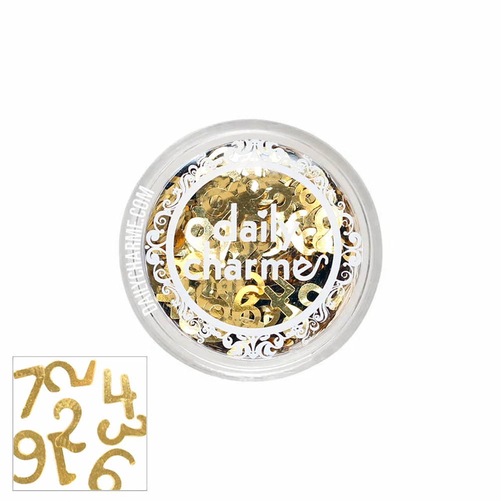 XuCai Numbers 0-9 Glitter / Gold 1 XuCai Numbers 0-9 Glitter / Gold
