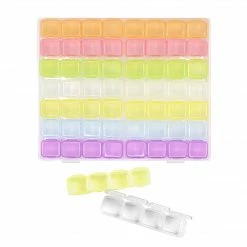 1688 Oversized Plastic Nail Art Decor Storage Box / Rainbow