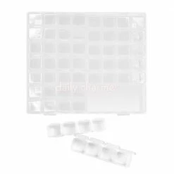 1688 Oversized Plastic Nail Art Decor Storage Box / Clear Nail Crystals