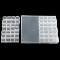 1688 Oversized Plastic Nail Art Decor Storage Box / Clear Nail Crystals