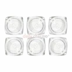 1688 Square Base Clear Empty 3 Gram Jars / Set Of 6