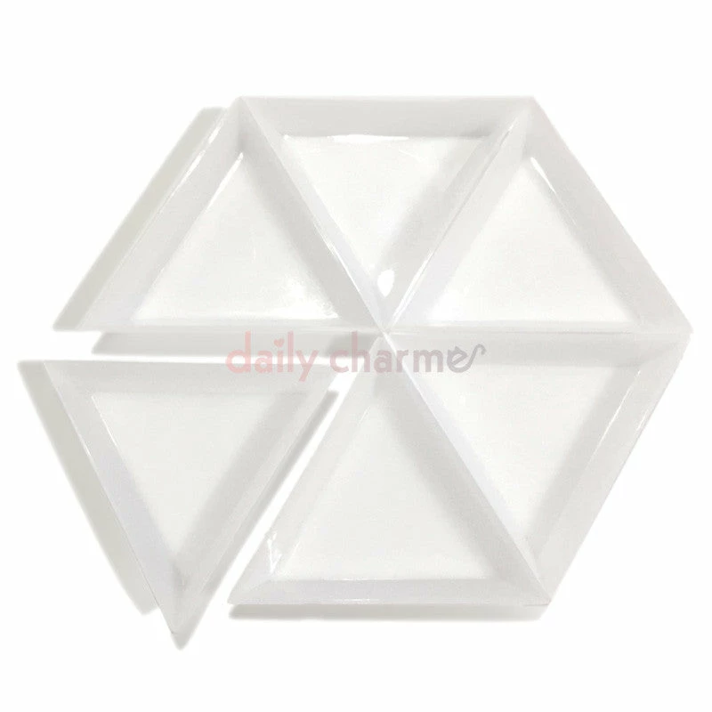 1688 Best Sellers Triangle Nail Art Rhinestone Sorting Trays / Set Of 5 1 1688 Best Sellers Triangle Nail Art Rhinestone Sorting Trays / Set Of 5