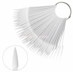 1688 - MeiCaiLin Nail Art Swatch Sticks / Stiletto / White