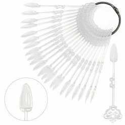 MORE BEAUTY Best Sellers Vintage Key Nail Art Swatch Sticks / Almond / Clear