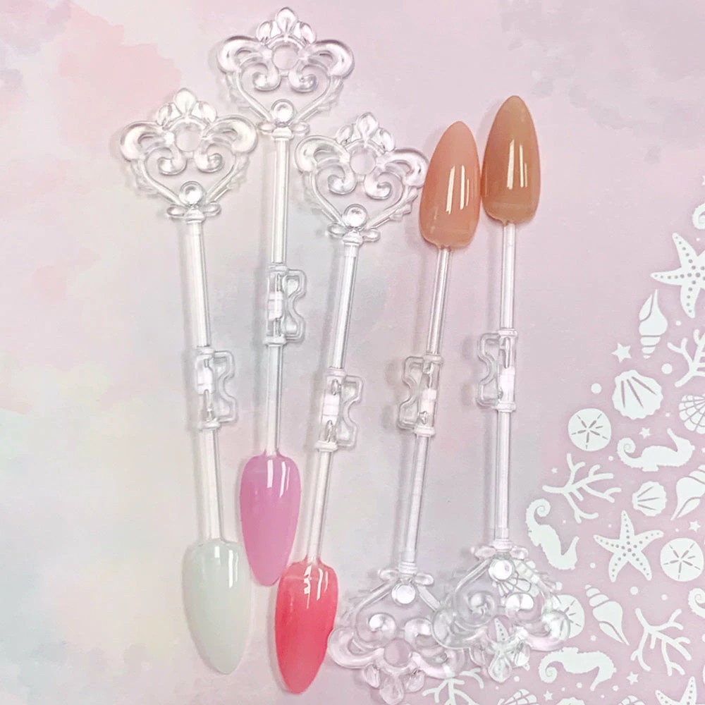 MORE BEAUTY Best Sellers Vintage Key Nail Art Swatch Sticks / Almond / Clear 3 MORE BEAUTY Best Sellers Vintage Key Nail Art Swatch Sticks / Almond / Clear