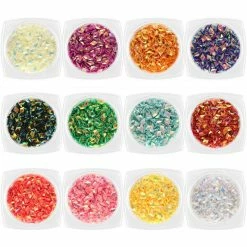 1688 Colorful Iridescent AB Diamond Glitter Set / 12 Jars