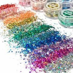 Aliexpress Colorful Holographic Pixel Hex Glitter Set / 12 Jars Pride Month