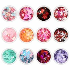 Aliexpress Wonderland Heart Glitter Mix Set / 12 Jars Summer Nails