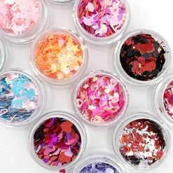 Aliexpress Wonderland Heart Glitter Mix Set / 12 Jars Summer Nails