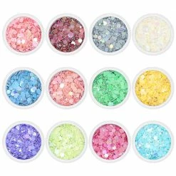 Aliexpress Iridescent Pastel Hex Mix Glitter Set / 12 Jars Candy Nails - 20% Off