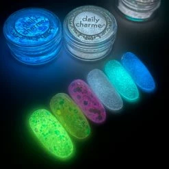 Aliexpress Summer Nails Iridescent Glow In The Dark Mix Glitter Set / 12 Jars