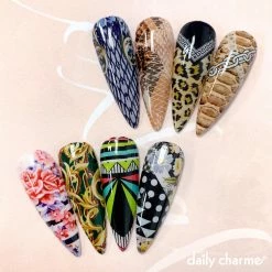 MORE BEAUTY Nail Art Foil Paper Bundle / Fashionista Prints / 8 Designs