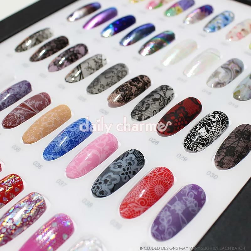 MORE BEAUTY Nail Art Foil Paper Bundle / Black Lace / 10 Designs / 100 Pieces Best Sellers 2 MORE BEAUTY Nail Art Foil Paper Bundle / Black Lace / 10 Designs / 100 Pieces Best Sellers