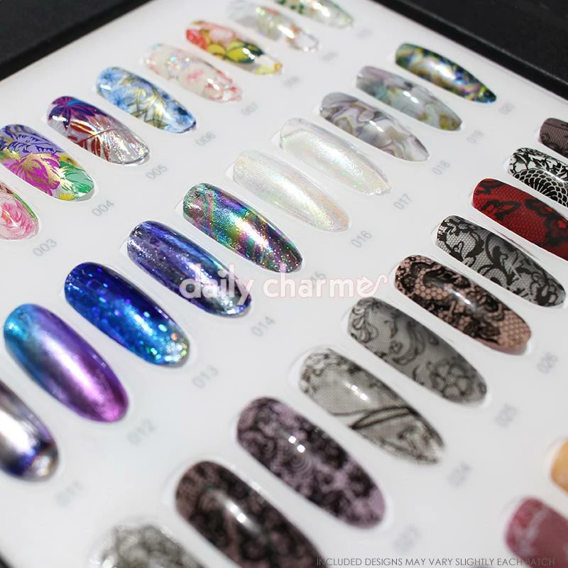 MORE BEAUTY Best Sellers Nail Art Foil Paper Bundle / Texture / 10 Designs / 100 Pieces 2 MORE BEAUTY Best Sellers Nail Art Foil Paper Bundle / Texture / 10 Designs / 100 Pieces