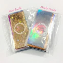 1688 Best Sellers Nail Art Foil Paper Bundle / 13 Colors / 100+ Pieces / Mixed