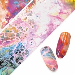 1688 - MuJia Summer Nails Nail Art Foil Paper / Rainbow Sea Foam