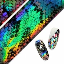 1688 - MuJia Nail Art Foil Paper / Rainbow Snakeskin Best Sellers