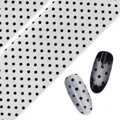 1688 Nail Art Foil Paper / Polka Dot Lace / Black