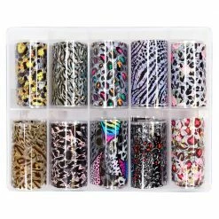 1688 Nail Art Foil Box / Leopard Print Medley