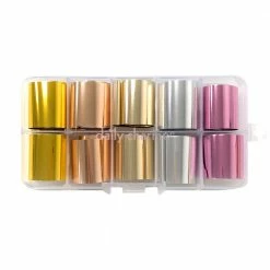 1688 - MuJia Nail Art Foil Box / 5 Colors / Metallic
