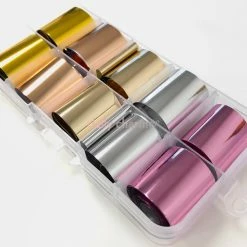 1688 - MuJia Nail Art Foil Box / 5 Colors / Metallic